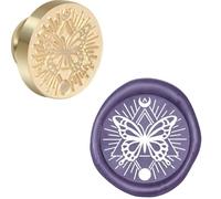 1pc Wax Seal Stamps Adorable Bunny Squirrel Hedgehog with Grass Butterfly Bee Vivid Animals 25mm Removable Head DIY Card Crafts-28