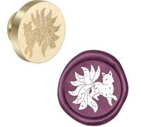 1pc Wax Seal Stamps Adorable Bunny Squirrel Hedgehog with Grass Butterfly Bee Vivid Animals 25mm Removable Head DIY Card Crafts-30