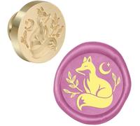 1pc Wax Seal Stamps Adorable Bunny Squirrel Hedgehog with Grass Butterfly Bee Vivid Animals 25mm Removable Head DIY Card Crafts-12