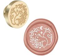 1pc Wax Seal Stamps Adorable Bunny Squirrel Hedgehog with Grass Butterfly Bee Vivid Animals 25mm Removable Head DIY Card Crafts-20