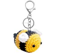 1PC Weaving Hanging, Key Ring Handmade Purse Cute Plush Weaving Bag Accessories Wallet Crochet Bee