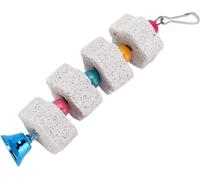 1Pc White Bird Beak Grinding Stone Bird Chewing Toys Beak Grinding Stone for Parrots Hamsters and Other Small Animals Pet Supplies