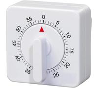1Pc White Mechanical 60 Minutes/1 Hour Short Timers Kitchen Alarm Clock Egg Timer Countdown Timer with Loud Alarm Time Management Tool for Household Kitchen Cooking Baking Kitchens Gadgets