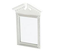 1pc White Mirror Model Mirror 1 12 Scale Miniature Furniture Decoration Bathroom Makeup Mirror Tiny Miniatures Mini House Bathroom Adornment Micro Scene Fairy Wooden Small House