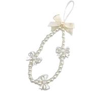 1Pc White Pearl Butterfly Phone Charms Strap,Pink Cute Phone Charms Aesthetic Love Phone Chain Girl Beaded Phone Strap Pearl Beaded Phone Lanyard Ornaments Convenient to Carry,Décor,Accessories