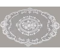 1Pc White Retro Lace Placemats French Crochet Doilies Table Placemats Handmade Embroidered Lace Table Mats Farmhouse Place Mats Cup,Kitchen and Linens,Place Mats (12x16 inch)