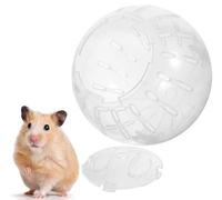1Pc White-Transparent Plastic Silent Hamster Ball, Exercise Ball for Small Animals, Spinner Hamster Running for Sugar Gliders Small Mice Gerbils Hamsters (Diameter 10 cm