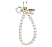 1Pc White Women's Imitation Pearl Chain, Golden Car Key Chain Backpack Key Pendant Accessories Key Ring Charm Gifts, Love Heart Car Keychain Keyrings, Keychains and Charms