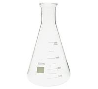 1pc Wide Mouth Borosilicate Erlenmeyer Flask - 50ml to 5000ml - Conical Flask for Laboratory Use(2000ml)