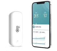 1Pc WiFi Tuya Hygrometer Thermometer Sensor, Indoor Outdoor Wireless Temperature Humidity Sensor Monitor with Smart Alerts, High Precision wifi thermometer No Hub Required, Work With Alexa