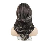 1pc Wig For Women's Long Curly Hair Synthetic Fiber Medium To Length Gray Fluffy Headpiece(4)
