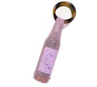 1PC Wine Bottle Bag With Rhinestones, Resin Handle Wine Pouch, Rhinestone Wines Tote Bag,Travel WineBottle Pouch Holder, Versatile Cup Bags With Elegant Marble Handle,Storage Bags For Daily Use