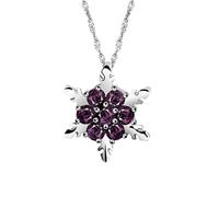 1pc Women's Necklace In The Shape Of A Snowflake In Silver With Zircon For A Gift
