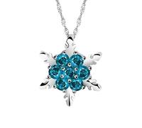 1pc Women's Necklace In The Shape Of A Snowflake In Silver With Zircon For A Gift
