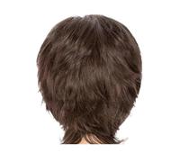 1pc Women's Short Brown Mullet Straight Synthetic Wig Suitable For 1980s Rock Style Cosplay And Daily Use Accessories