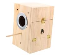 1pc Wood Bird Breeding Box Nesting Incubator for Small Birds Canary Parrot and Lark Natural and Safe Habitat for Play and Rest