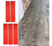 1pc Wood Pattern Concrete Stamp Molds, Diy Floor Cement Concrete Stamps Mats, Path Paving Texture Printing forms for Yard (5 Pcs)