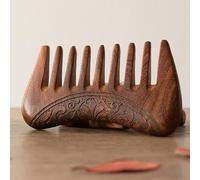 1pc Wooden Hair Comb Natural Sandalwood Pocket Wide Tooth Wood Hair Combs Decor