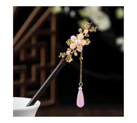 1PC Wooden Hair Stick Chinese Style Winding Flower Hairpin With Tassel Elegant Lady Hair Clip Hair Accessories Vintage(4)