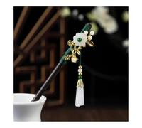 1PC Wooden Hair Stick Chinese Style Winding Flower Hairpin With Tassel Elegant Lady Hair Clip Hair Accessories Vintage(14)