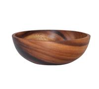1pc Wooden Salad Bowl Natural Log Kitchen Bowl for Fruits Vegetables Health and Safety Food Tableware for Home Use