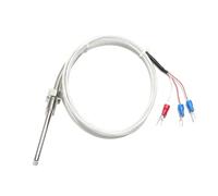 1PC WZP-291 PT100 Type Temperature Sensor M6/M8/M12 Thread Thermal Resistance 5 * 50mm PTFE Silver Plated Shielding Wire