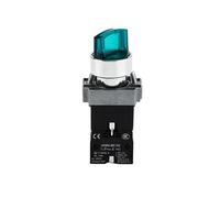 1pc XB2 22MM Rotary Knob Switch 1NO/1NO1NC Industrial Control Selector Switch Latching/Momentary with LED Light Illuminate 220V 5A(2 Position,1NO_LATCHING)