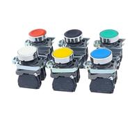 1PC XB4 Metal Thickened Button Switch Instantaneous Self Reset Emergency Stop Plane 22mm Rotary Switch XB4-BA42 BA31 BA55 XB2(XB4-BC31)