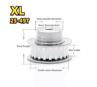 1pc XL Aluminum Timing Pulley 25 30 31 32 33 34 35 36 37 38 39 40 42 43 44 45 46 47 49 Teeth Slot Width 11mm Pitch 5.08mm(31 Teeth)