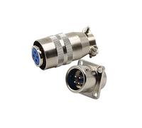 1pc XS12 Industrial Plug and Socket - Quick Push and Pull M12 7-Pin Power Connector for Aircraft Applications(2pin)