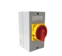 1pc YMD11-63D ON-OFF Two Positions Isolator Disconnect Switch 63A 3P Padlock Cam Changeover With IP65 Box Enclosure(Black Base 3P)