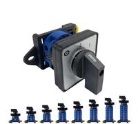 1pc YMW26 LW26-25A DIN Rail Mounted LW28 Changeover Rotary Cam Switch 690V Selector Silver Contact Control Motor OFF-ON(5P-20 Terminals)