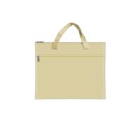 1PC Zipper Pouch 11x14 in, Large Double Pocket Waterproof File Bag with Handle, A4 Size Foldable Document Storage(Yellow)