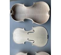 1PCE 4/4 Unfinished Violin Spruce top Flame Maple back and side Solid wood violin Handmade Violin DIY Full size violin