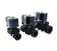 1pcs 0-10bar 2 Way Plastic Solenoid Valve 1/2" 3/4 1 inch Orifice 15/20/25mm Normal Close Direct Acting Water Valve 220V 24V 12V(1",FKM_DC12V)