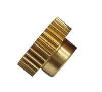 1pcs 0.5 Module 80 Teeth Brass Spur Gear with Step 41mm Diameter Straight Pinion .5M 80T Cylindrical shaft pinion(6mm bore)