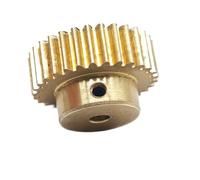 1pcs 0.5 Module 84 Teeth Brass Cylindrical Gear 5mm Thick Transmission Motor Pinion .5M 84T Spur with Step shaft pinion(10mm bore)