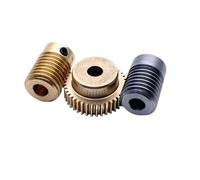 1pcs 0.5M 1:20-1:100 Turbine Worm Gear 20/30/40/50/60/50/100 Teeth(Copper-20 Teeth,3mm)