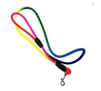 1Pcs 0.8cm/1cm Rainbow Color Weave Nylon Belt Pet Dog Traction Rope Round Training Walking Leading Leashes(0.8cm)