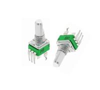 1PCS 09 type Potentiometer single connected vertical 3-pin B10K 20K 50K 100KAxial length 15mm haft axis NWPNLXEA(20K Ohm)