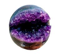 1pcs 1.1-1.3kg Purple Amethyst Cluster Smile Ball Crystal Quartz Open Gemstone Stone