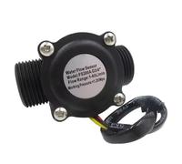 1pcs 1/1.5/2inch Water Flows Sensor Hall Flowmeter Water Heater Nylon Liquid Flowes Meter Switch Counter DN15/DN20/DN32(Burgundy)