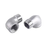 1Pcs 1/2" 1/4" 3/8" 3/4" 1" 2" Female x Male Street Elbow Threaded Pipe Fitting Stainless Steel 304 Cheerfully (Size : DN8)