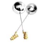 1pcs 1/2" 3/4" 1" 1-1/4" 1-1/2" 2" Brass Float Valve, Water Tank Floating Ball Valve, Stainless Steel Flow Control for Cistern/Expansion Tanks(DN25)(DN15)