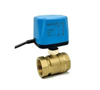 1PCS 1/2" 3/4" 1" 1-1/4'' 2" Normally Open/Normally Closed Ball Valve 12V 24V Two-Wire Brass Ball Valve(3/4,24VDC_Normal Closed)