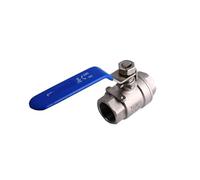 1PCS 1/2" 3/4" 1-1/2" 2" Size Internal Thread Full Port 304 Stainless Steel Two-Piece Ball Valve(1/2")