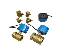 1PCS 1/2" 3/4" 1" 2" Ball Valve 2 Line Internal Thread 8 N·m High Torque Brass Ball Valve 12V 24V 110V 220V AC/DC(3/4",24VDC_Normally Closed)