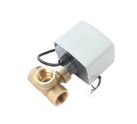 1PCS 1/2" 3/4" 1" 2" high Torque Electric Ball Valve 220V 12V 24V Three-Way Brass Electric Ball Valve 3 Lines 2 Control(24VDC,1.5 Inch)
