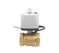 1PCS 1/2" 3/4" 1" 2" Manual Switch Ball Valve Brass 2-Wire Power Off Reset 8 N·m Torque Valve 220V 24V 12V(1-1/4",110VAC_Normally Open)