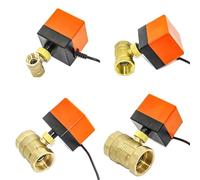 1pcs 1/2" 3/4" 1" 2" Motorized Ball Valve 220V 12V 24V Brass Ball Valve Three Wire or Two Line Brass Ball Valve(3/4",220AC_CR03)
